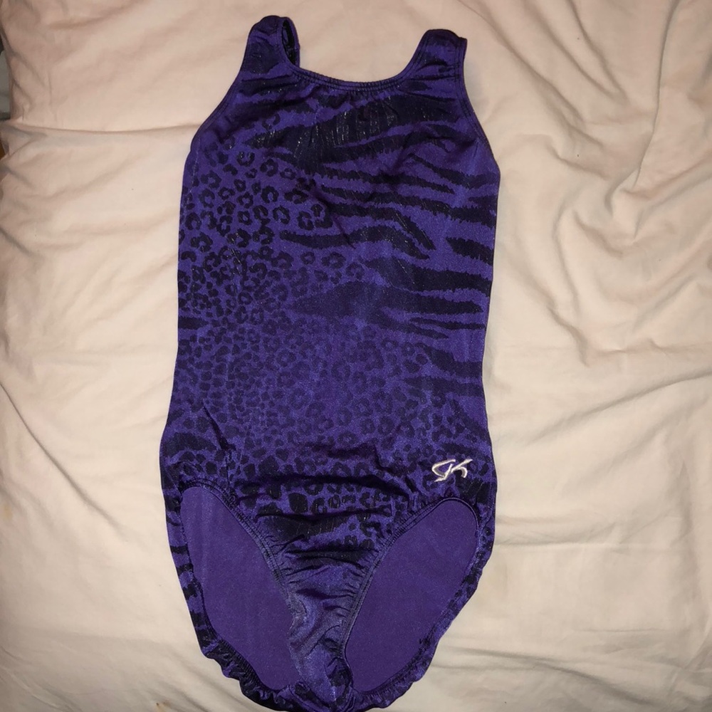 GK Purple Cheetah and Zebra Print Leotard AXS
